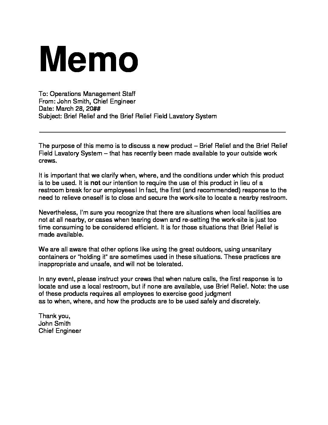 Military Briefing Template   Employee Memo Sample 3 Pdf 