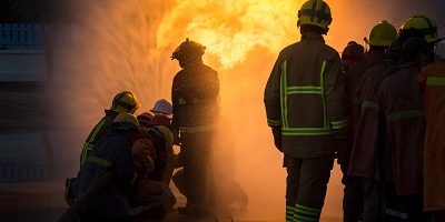 Firefighters training Firefighters training
