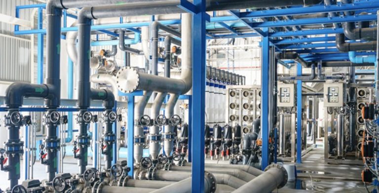Pipes at a water plant