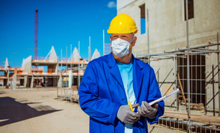 Building site manager using corona practices